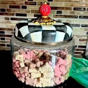 Mackenzie Childs medium sized glass canister